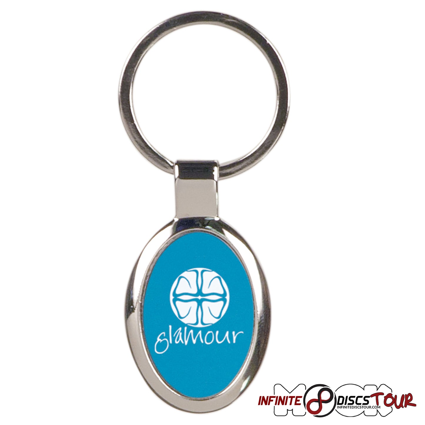 Aluminum with Silver Border Bag Tag