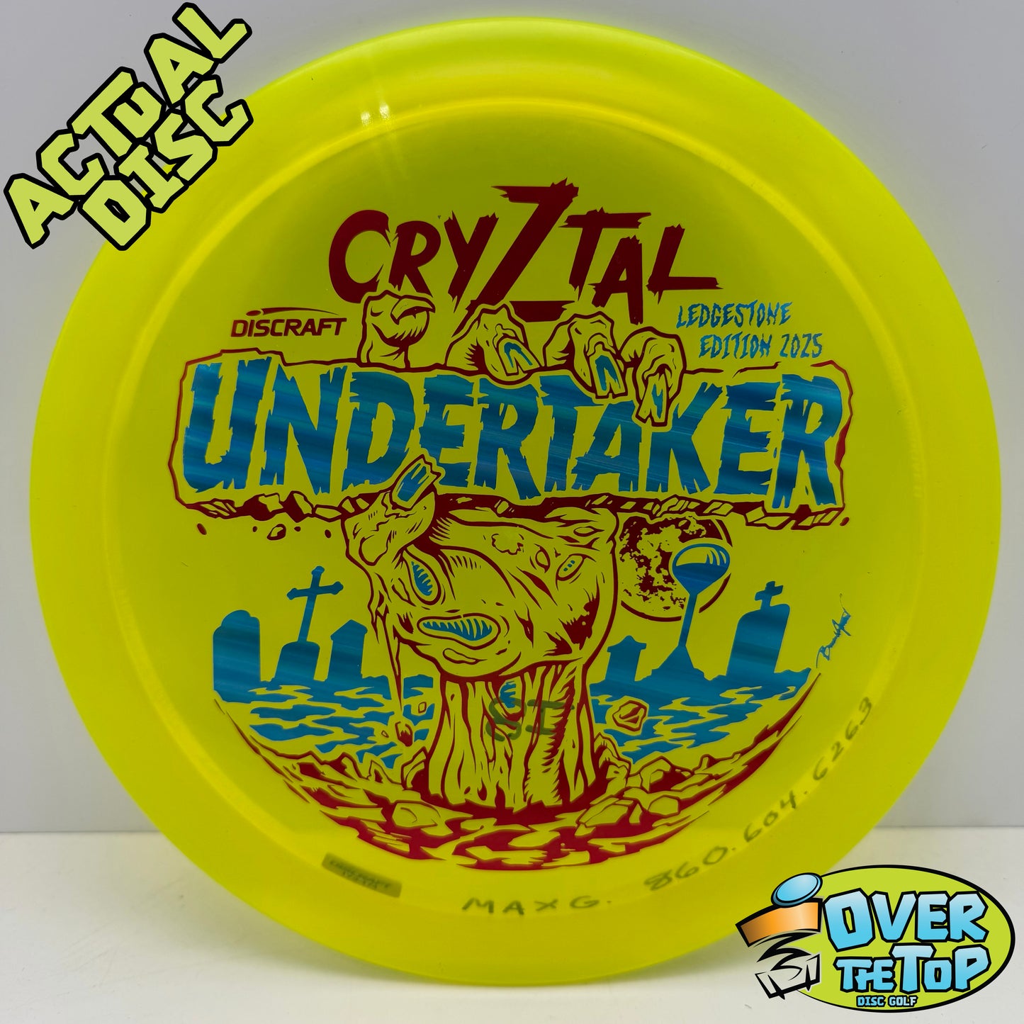 Undertaker Crystal (Ledgestone) Used (8/10.Inked) 173-4g